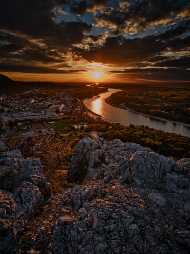 Západ slnka nad Dunajom z Braunsbergu