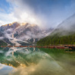 Lago di Braies, svitanie