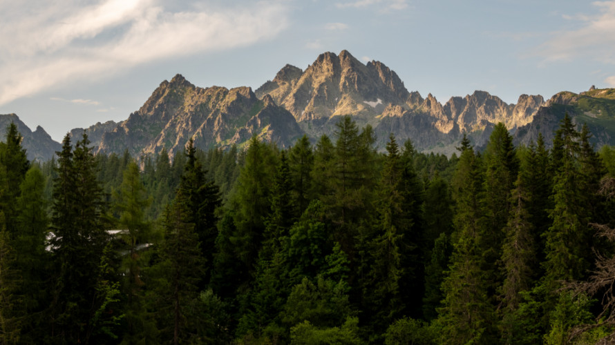 Západ slnka nad Tatrami