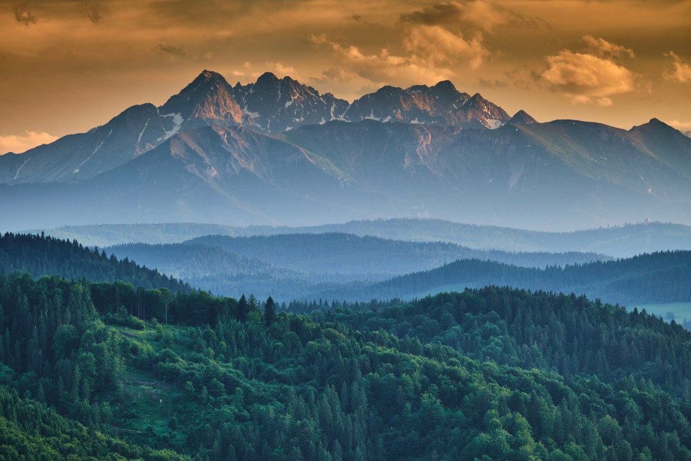 Tatry z Lesníckeho sedla.