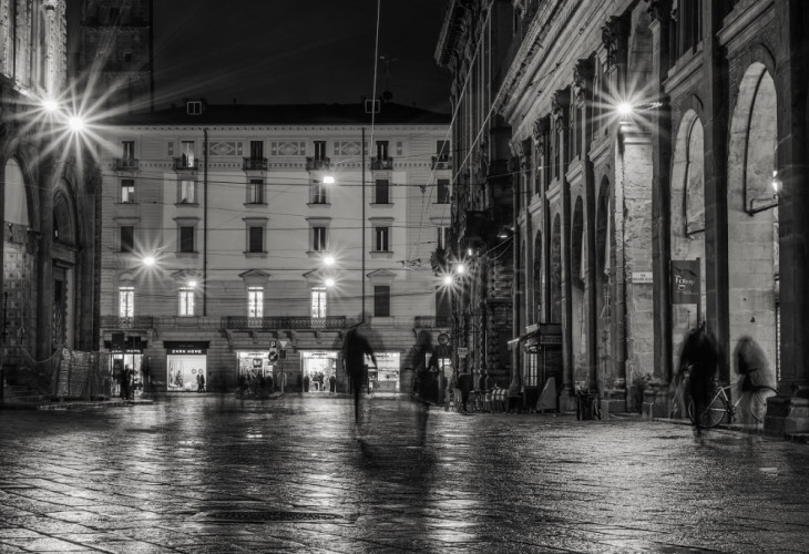 Bologna Piazza Maggiore in BW