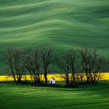 Zelené vlny nad kaplnkou